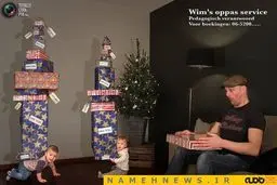 ایده های بامزه پدر؛ دوقلوهای بامزه پسر!+تصاویر