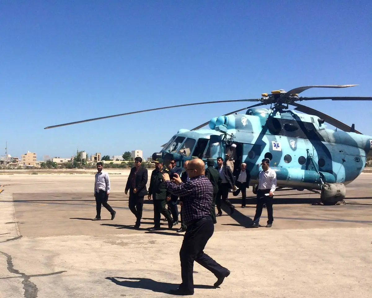 هلکوپتری که محسن رضایی را به خارک برد/عکس