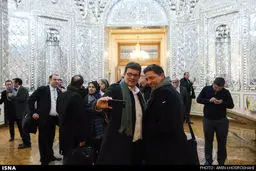 سلفی هئیت آلمانی در تالار وزارت خارجه/ عکس