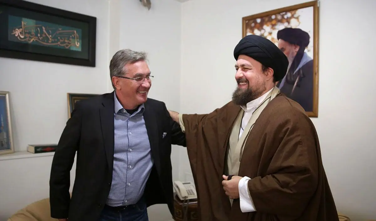 چهره خندان سیدحسن خمینی در دیدار با برانکو /عکس