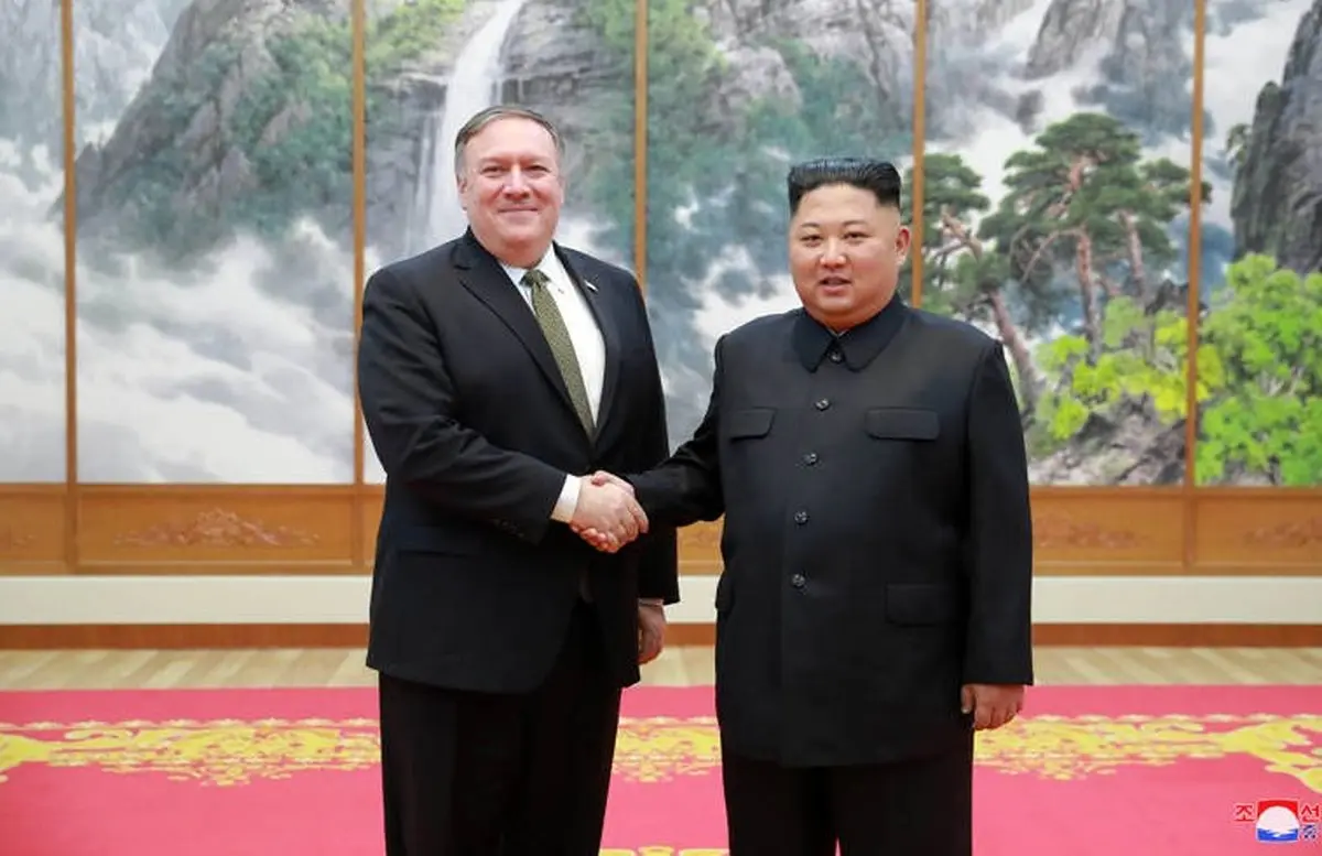 دیدار پمپئو با رهبرکره شمالی / تصاویر