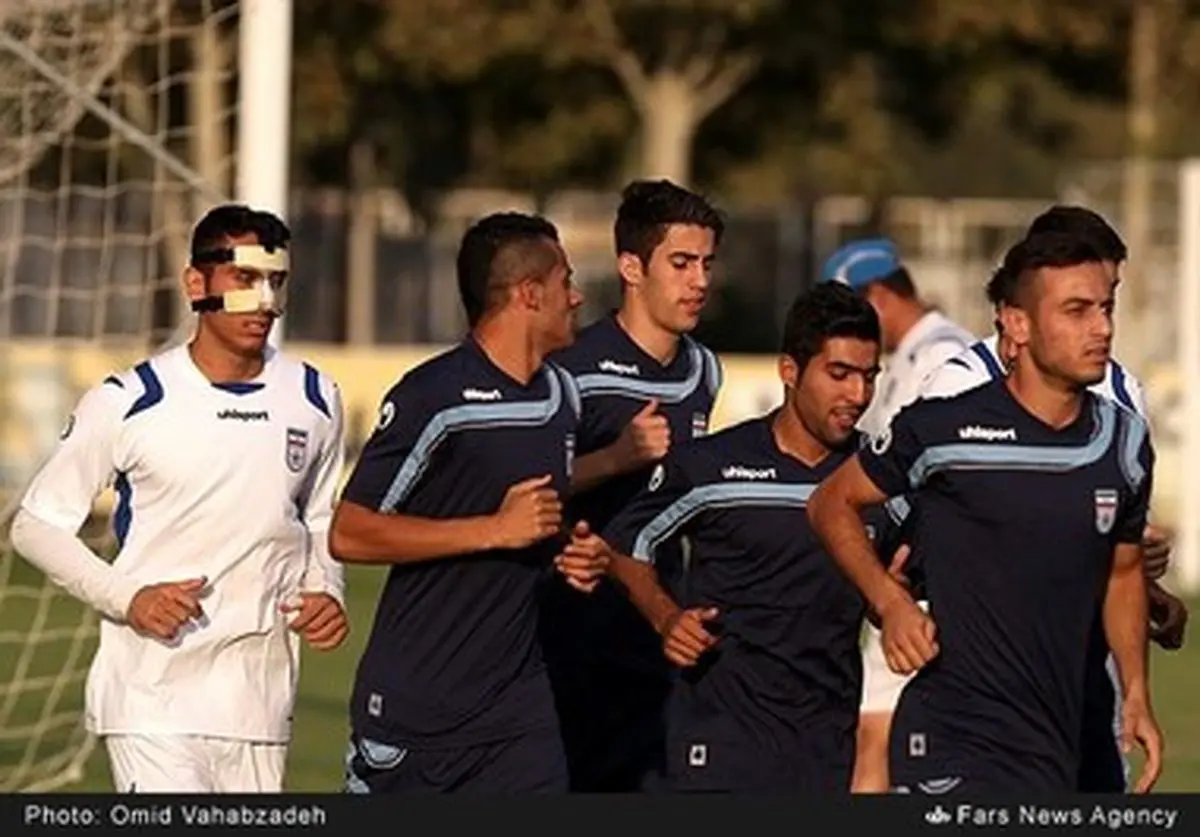 حاشیه های تصویری تمرین تیم فوتبال امید