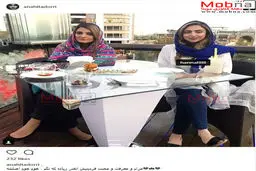 حنا فردین؛ نوه فردین به همراه آناهیتا دُری در یک رستوران/ عکس