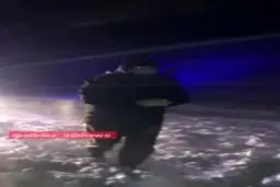 اولین تصاویر منتشر شده از برخورد بهمن با اتوبوس در جاده کرج_ چالوس را ببینید