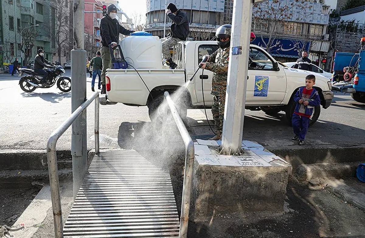 طرح ضد عفونی معابر شهر تهران  + عکس
