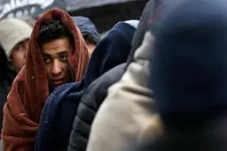 مهاجران در مرز بوسنی و کراوسی‎ / تصاویر