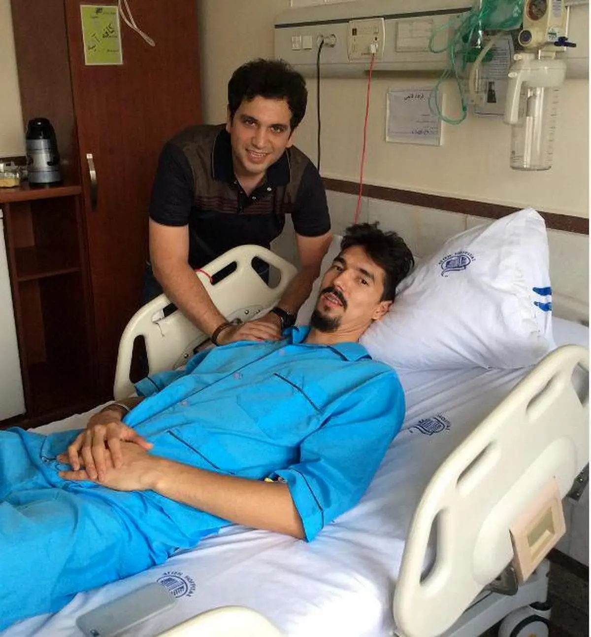 ‫ستاره تیم ملی والیبال در بیمارستان بستری شد/ عکس‬‎