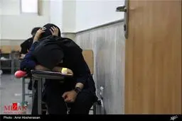 عکس/ خواب عمیق در بزرگترین آزمون علمی!