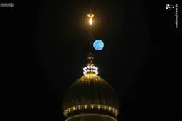 تصاویر ماه کامل شعبان بر فراز حرم امیرالمومنین