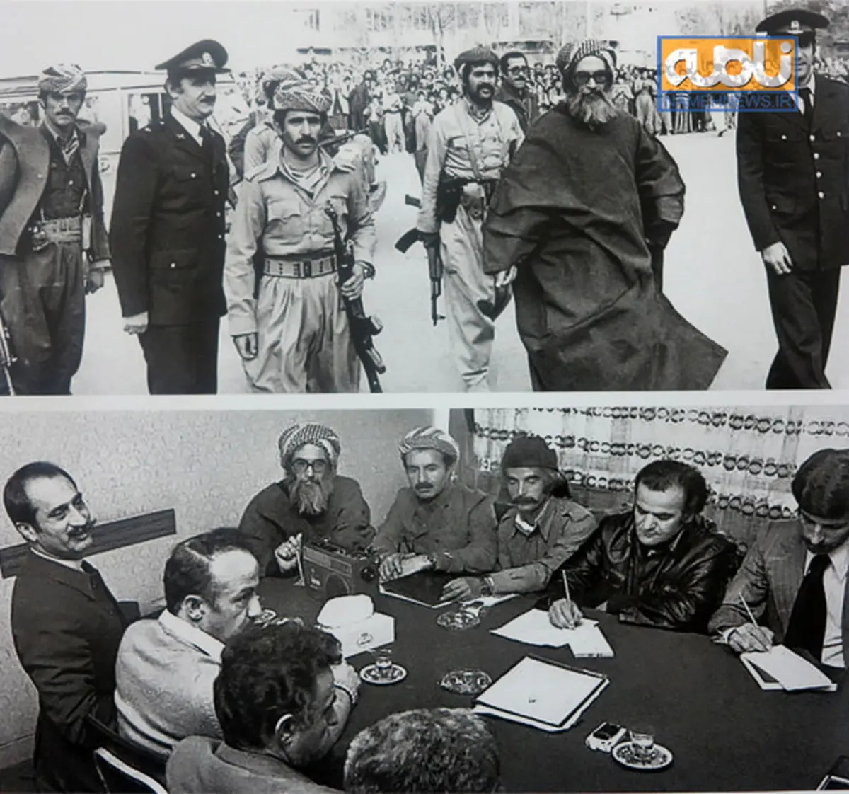 لحظه ای تاریخی از مذاکره نمایندگان دولت با سردمداران حزب کومله