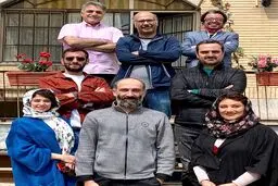 عکس دسته جمعی در پشت صحنه سریال دیدنی دوپینگ
