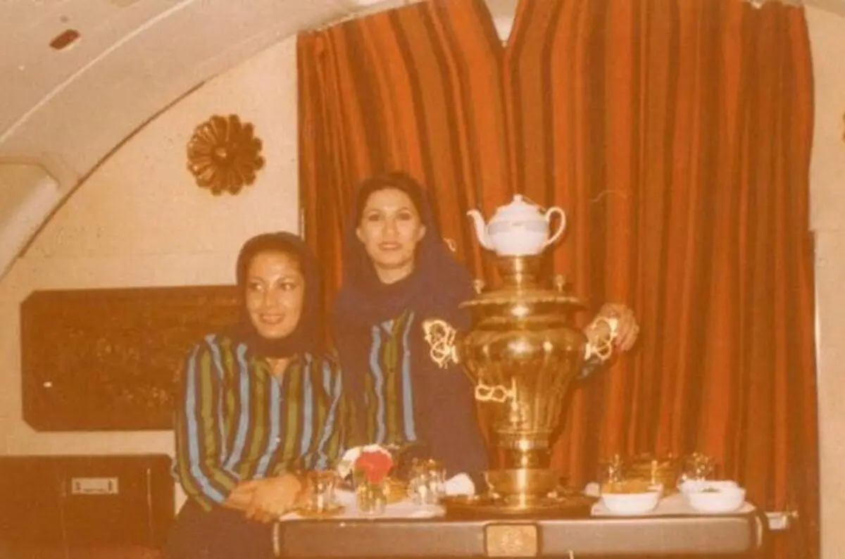 چای و سماور در هواپیمای مسافربری ایرانی+عکس
