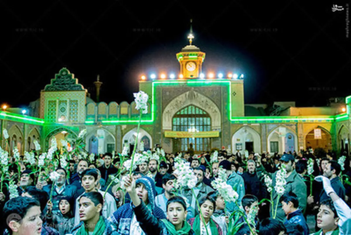 حال و هوای حرم حضرت عبدالعظیم در شب ولادت به روایت تصویر