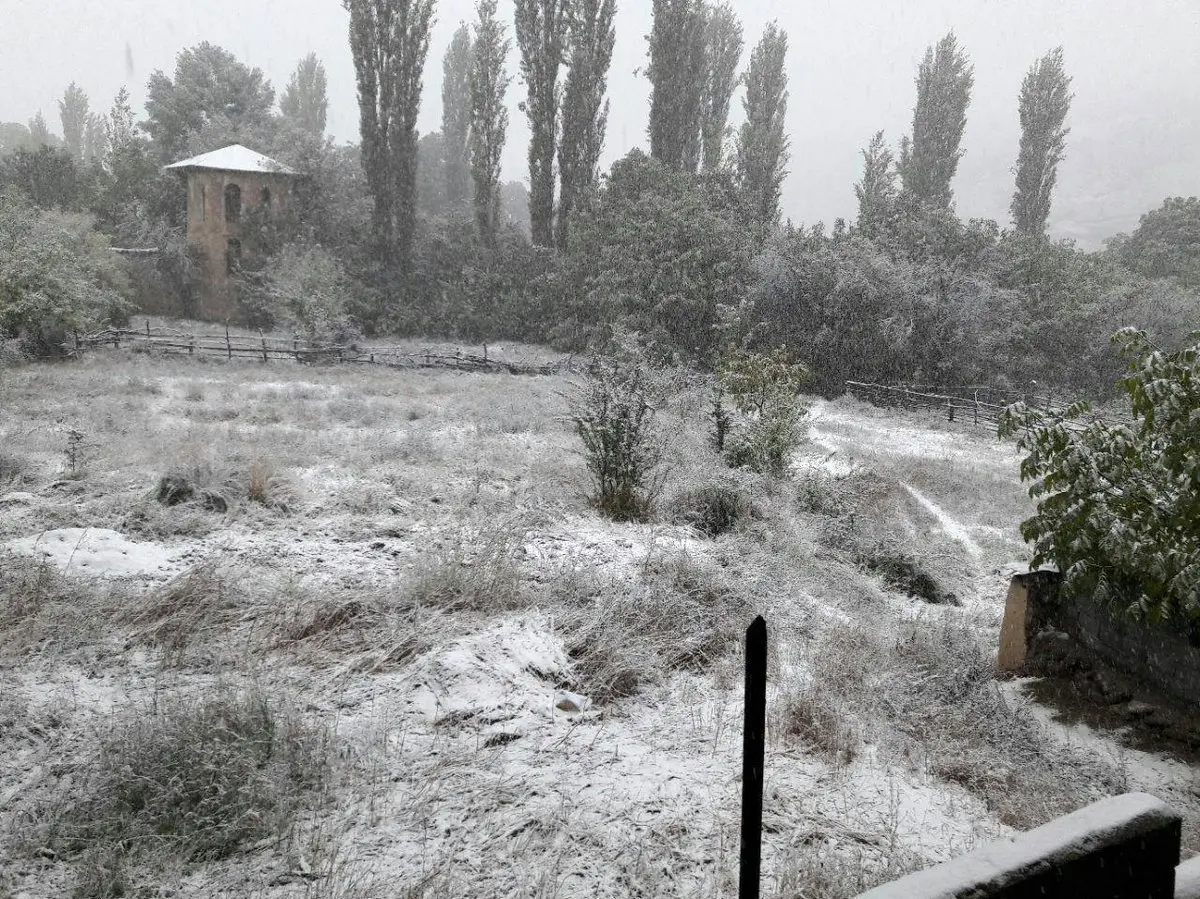 پاییز سفيد پوش شد/عکس