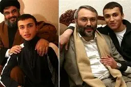 تصاویری از شهید «جهاد مغنیه» در کنار پدرش، سیدحسن نصرالله و سردار سلیمانی