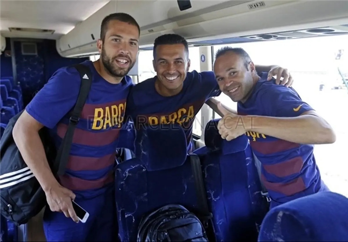 کاروان بارسلونا بدون مسی و نیمار در لس آنجلس+گزارش تصویری