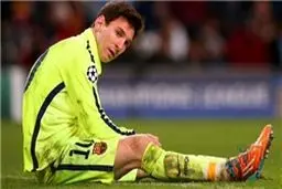 تصویر پای مصدوم و ملتهب لیونل مسی