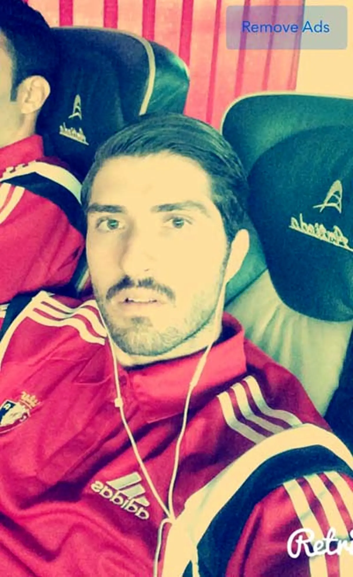 سلفي انصاري‌فرد در اتوبوس اوساسونا (عکس)