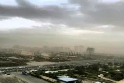 وقوع طوفان و باد شدید در تهران/ عکس