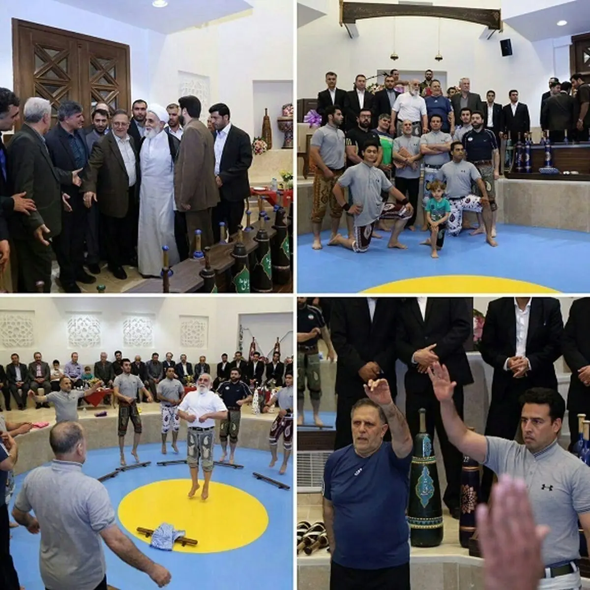 عکسی از رئیس بانک مرکزی و ناطق نوری در گود زورخانه