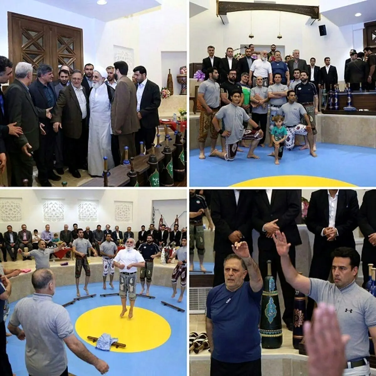 عکسی از رئیس بانک مرکزی و ناطق نوری در گود زورخانه