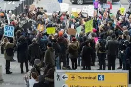 اعتراض به ممنوعیت ورود مسلمانان به آمریکا‎/تصاویر