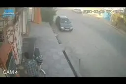 سرقت موتورسیکلت در كسري از ثانيه! + ويدئو