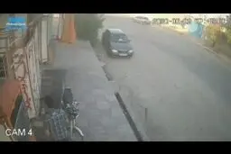سرقت موتورسیکلت در كسري از ثانيه! + ويدئو