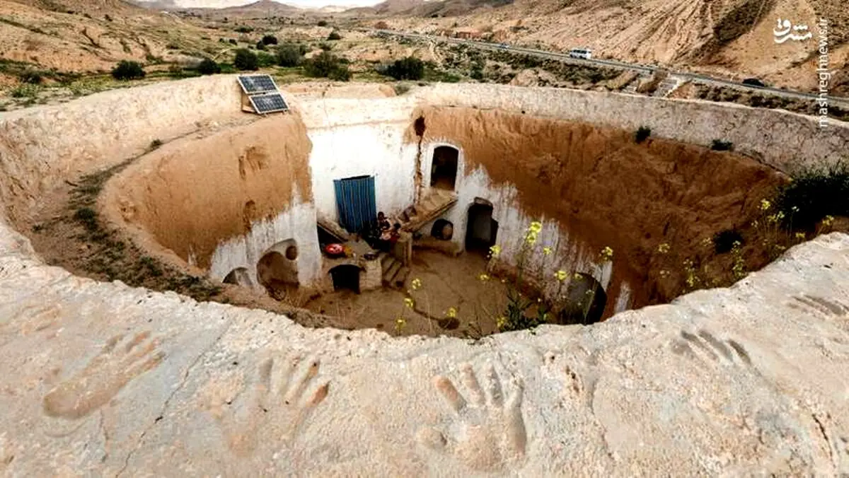 تصاویری از خانه‌‎ انسان‌های غارنشین