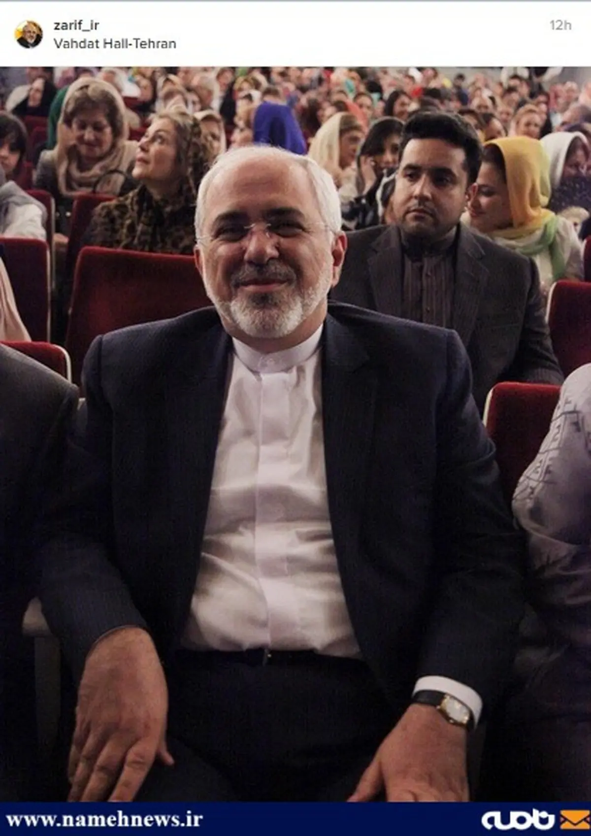 حضور ظریف در یک کنسرت موسیقی/عکس