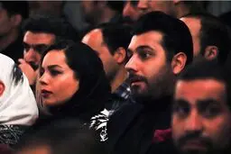 تصویری از احسان خواجه امیری و همسرش