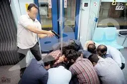 مانور رهایی گروگان در مترو/تصاویر