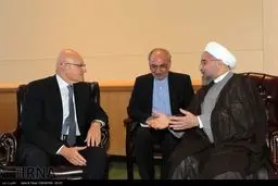 دیدار روحانی با نخست وزیر لبنان/ عکس