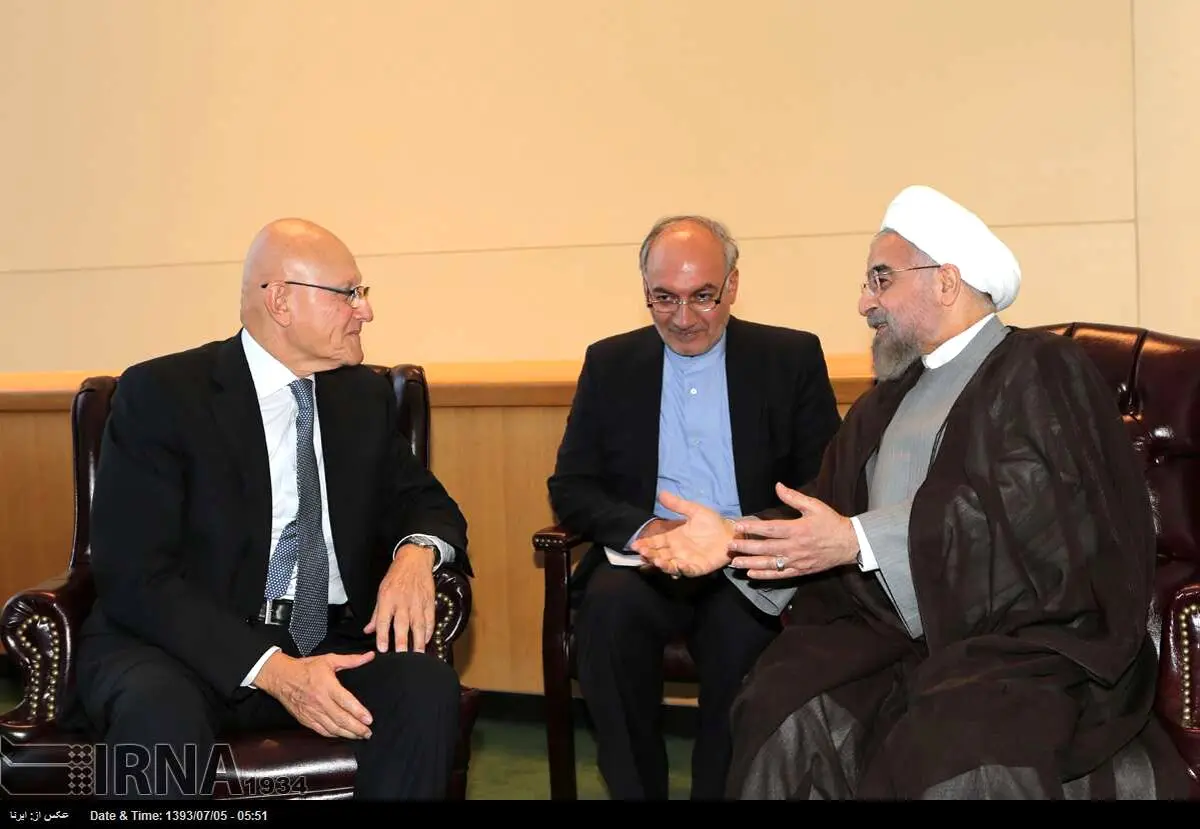 دیدار روحانی با نخست وزیر لبنان/ عکس