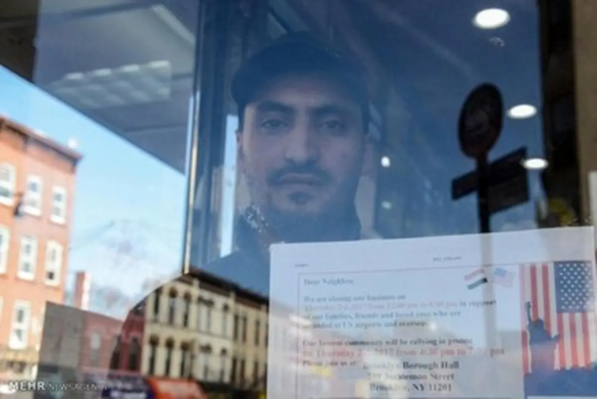 تظاهرات یمنی های مقیم آمریکا علیه ترامپ‎/تصاویر