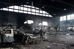 تصاویری از محل شهادت ۷ ایرانی در فرودگاه «تی۴»