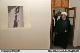 روایت تصویری از حضور روحانی در بیت امام خمینی