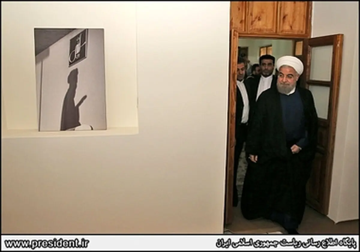 روایت تصویری از حضور روحانی در بیت امام خمینی