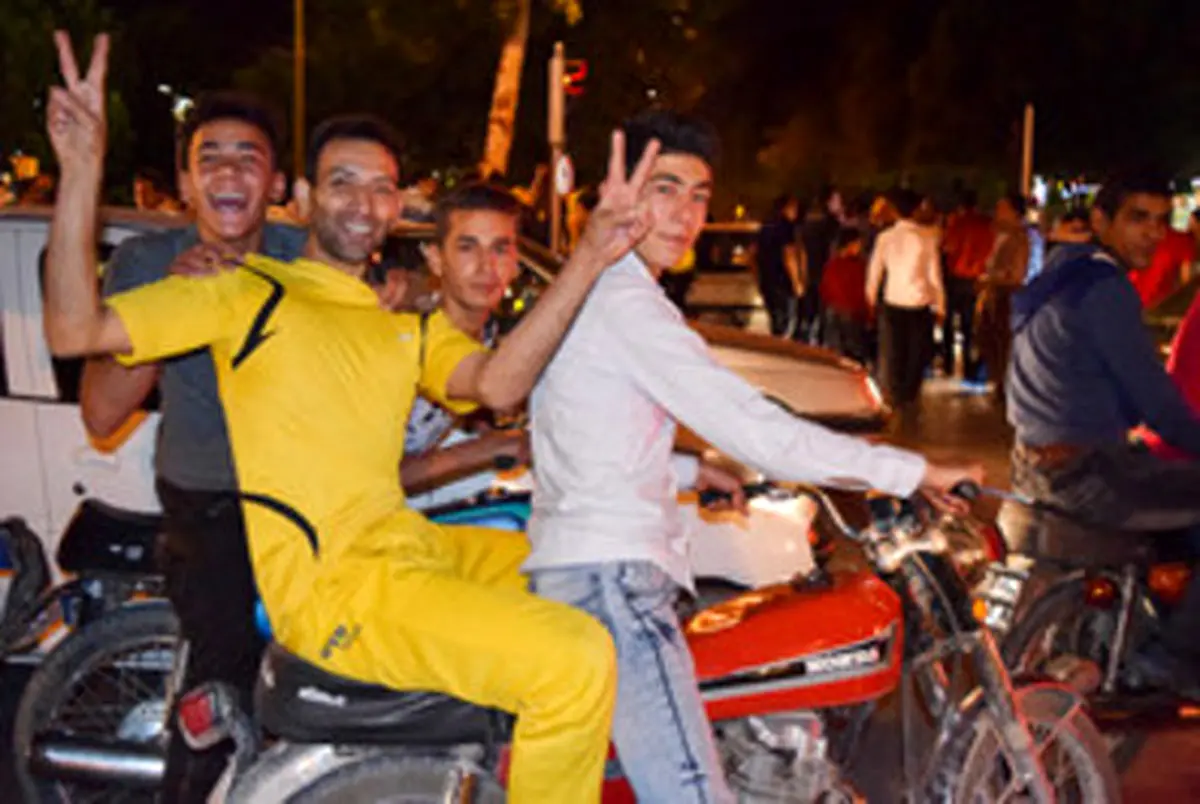 شادی طرفداران تیم سپاهان - اصفهان / تصاویر