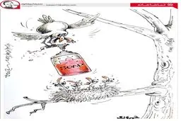 گسترش ویروس کرونا تا لانه کلاغ ها! + کاریکاتور