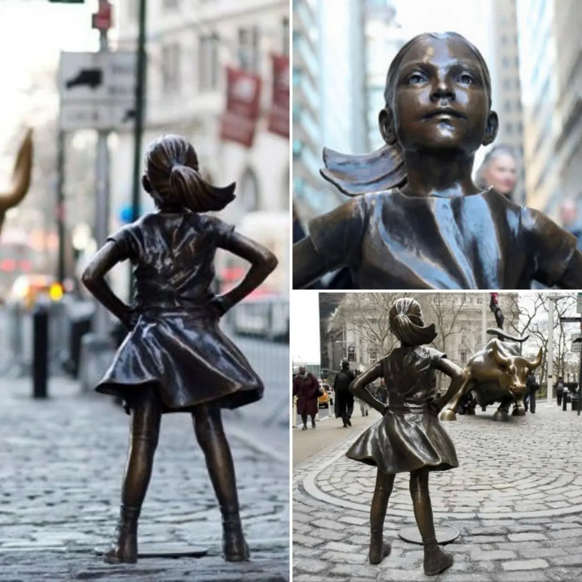 مجسمه ی عجیب دختر بی باک / عکس