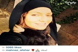 سلفی یهویی مهناز خانم افشار/عکس
