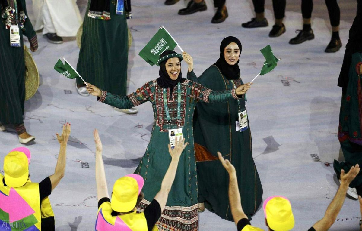 تصاویر | پوشش زنان افغانستان و عربستان در رژه افتتاحیه المپیک ریو