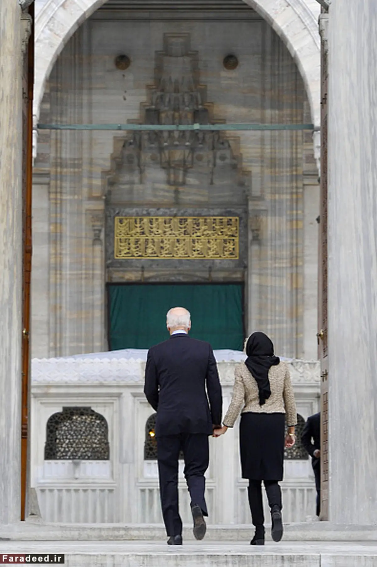 تصاویر/ جو بایدن و همسرش در مسجد