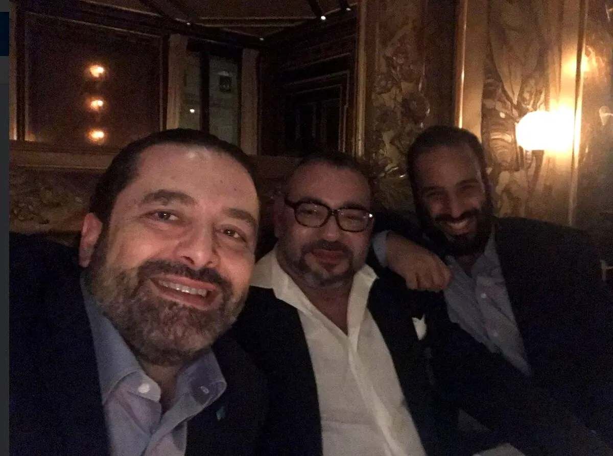 سلفی بن‌سلمان با سعد حریری/ عکس