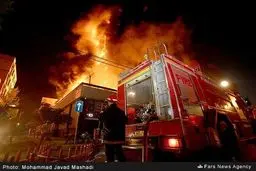آتش سوزی در برج سلمان مشهد/ تصاویر