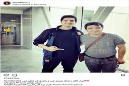 عکس یادگاری فرزاد فرزین به همراه خداداد عزیزی در روسیه