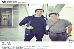 عکس یادگاری فرزاد فرزین به همراه خداداد عزیزی در روسیه