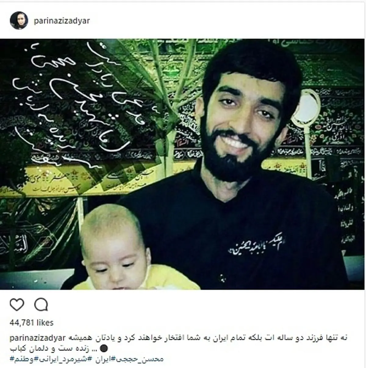 هنرمندانی که در ستایش محسن حججی نوشتند/ از پریناز ایزدیار تا رضا رشیدپور و هادی حجازی‌فر/عکس