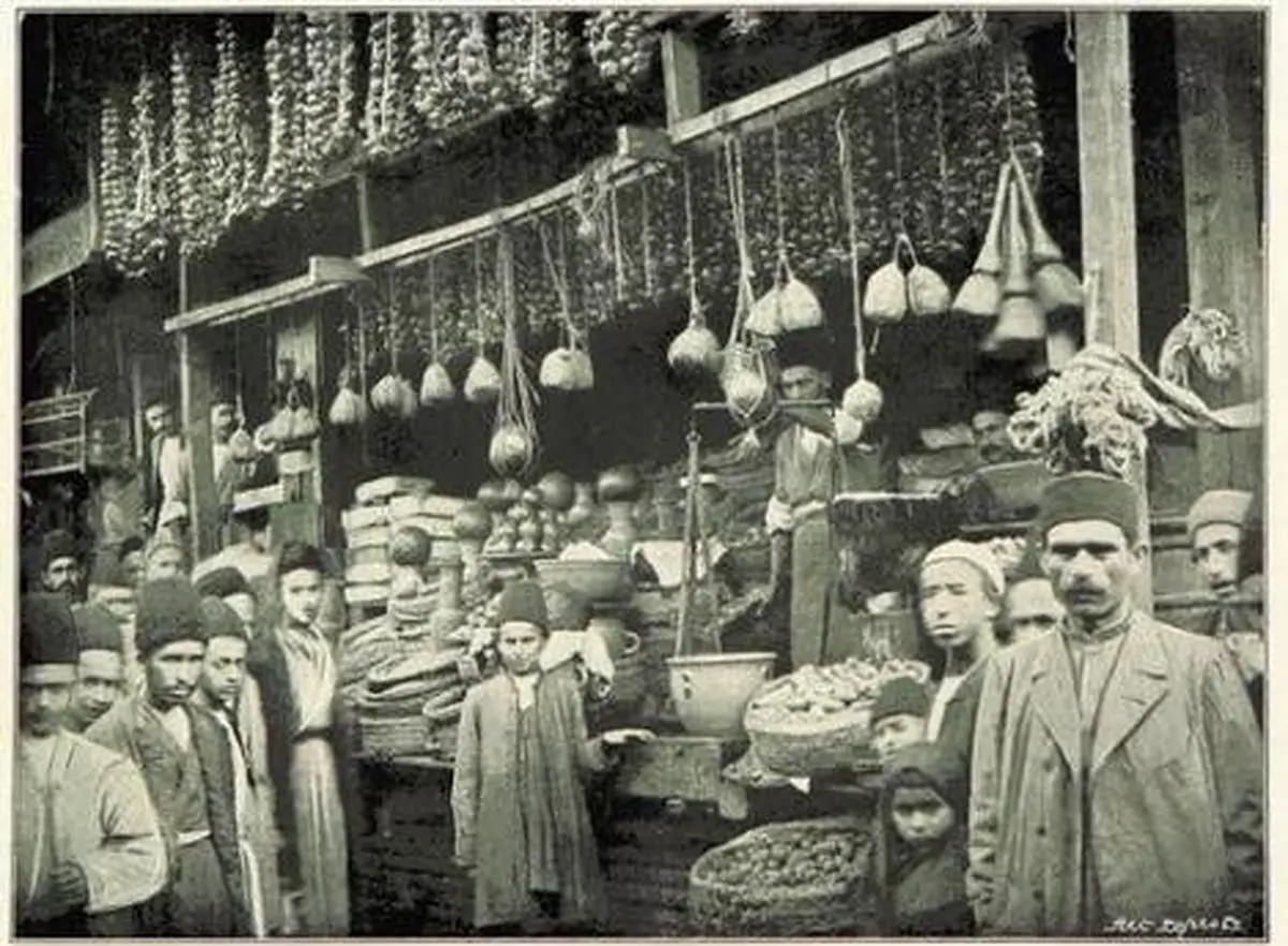 بازار رشت در زمان قاجار/عکس